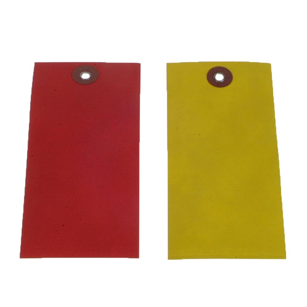 Fluorescent Tyvek Tags Size #5 - 100 Pack with 2 Color Options for Warehouse, Inventory & Asset Labeling