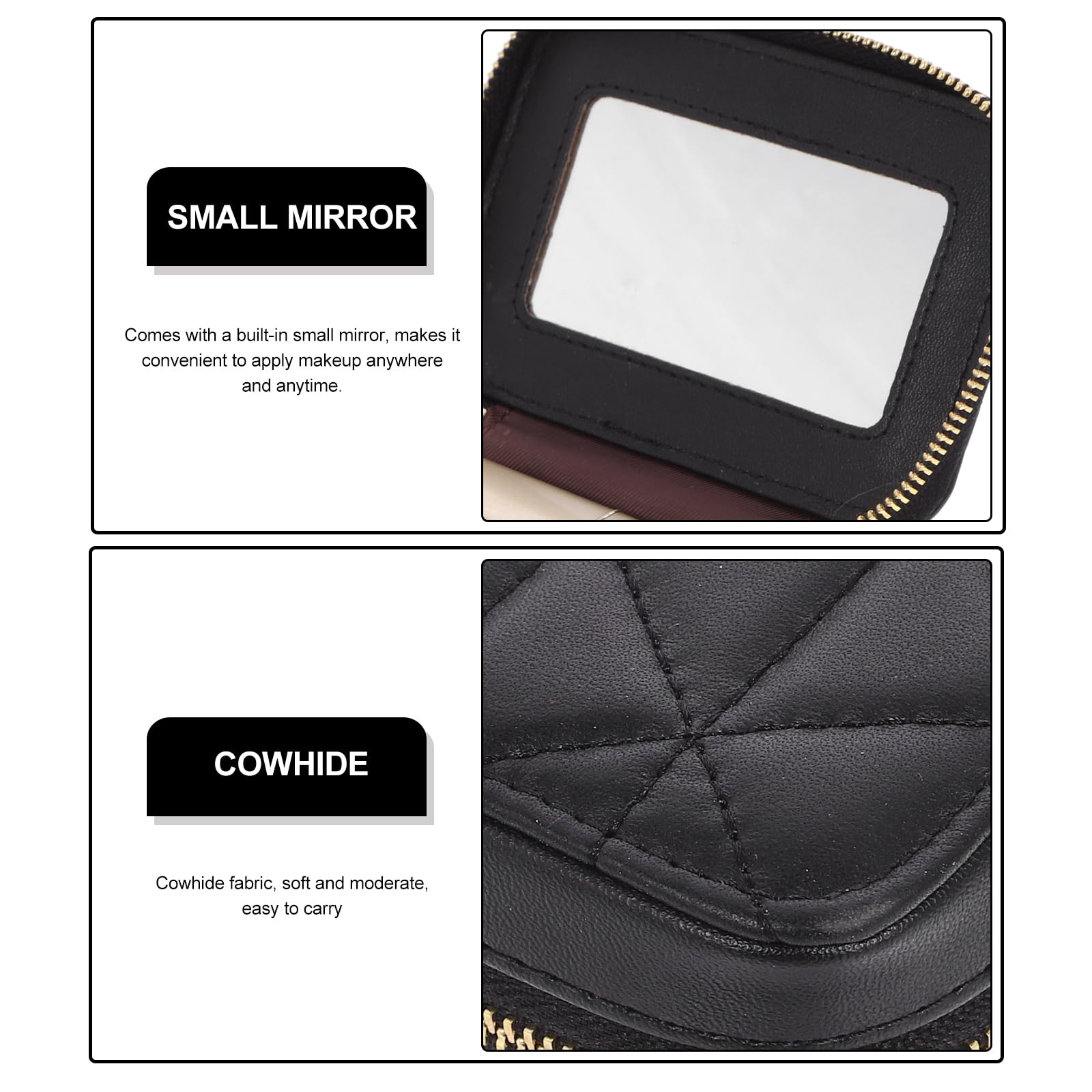 Lipstick Organizer with Mirror - Travel Makeup Case for Purse Storage