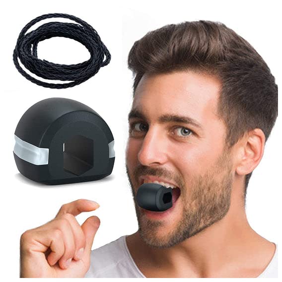 Purple Dust CN BLK JAW Exerciser - Fast & Easy Jawline Trainer for Sharp, Chiseled Face | Perfect for Home Workouts, Gym Training & Facial Muscle Toning