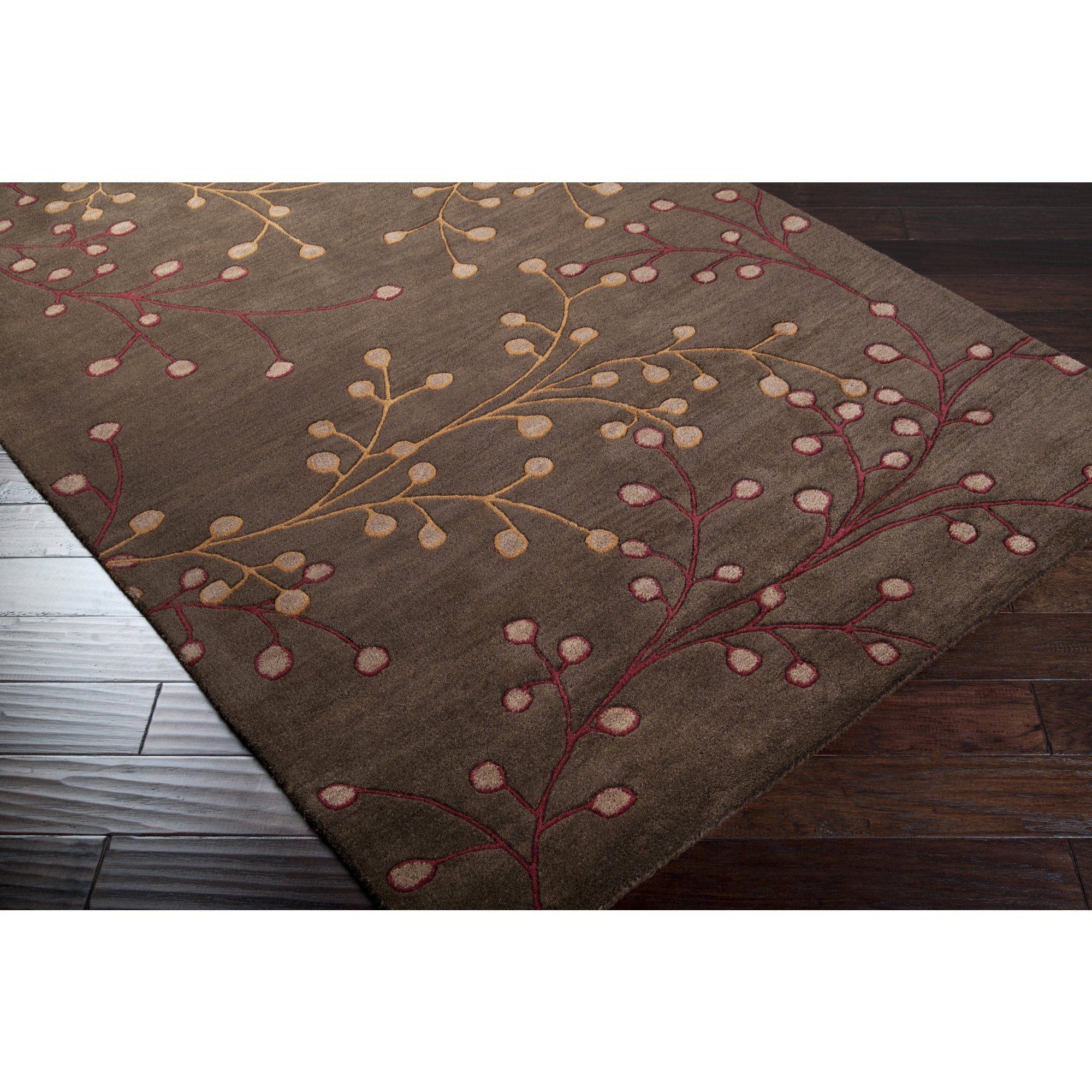 Premium Surya Athena Hand Tufted Transitional Area Rug - 6x9 Feet Chocolate Brown - Perfect for Living Room, Bedroom & Office Decor