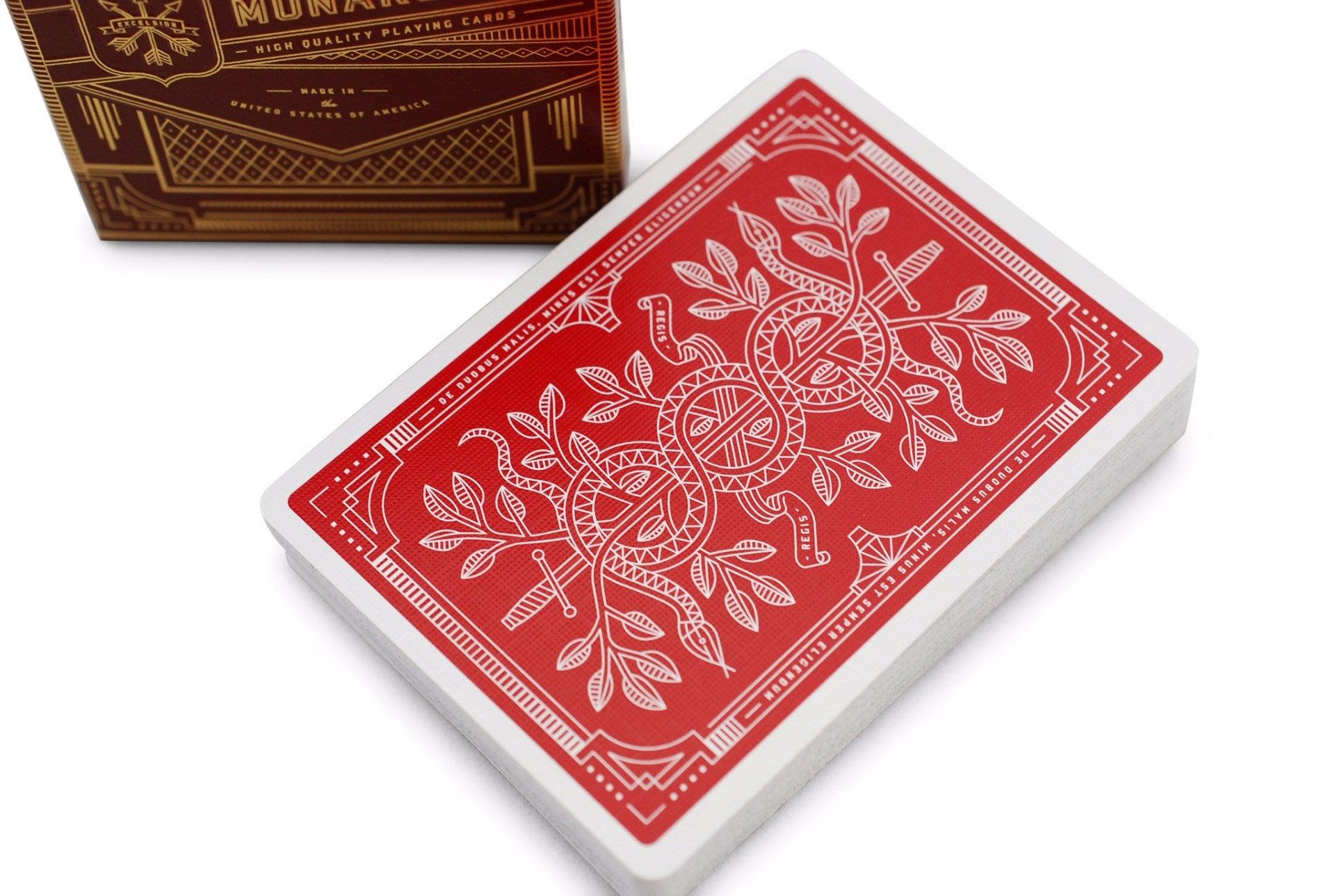 Red Monarchs 2nd Edition Playing Cards - Premium Poker Cards for Magic Tricks, Cardistry & Game Night - Perfect for Card Games, Magic Shows & Collectors