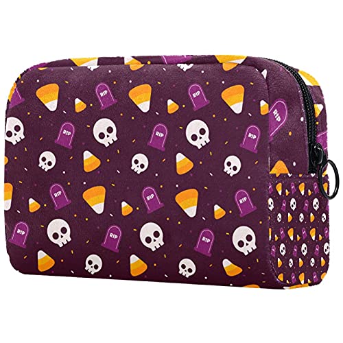Waterproof Travel Toiletry Bag for Women & Men - Cute Halloween Coffin Ghost Pattern Cosmetic Organizer with Zipper - Perfect for Vacation, Gym, Camping & Business Trips