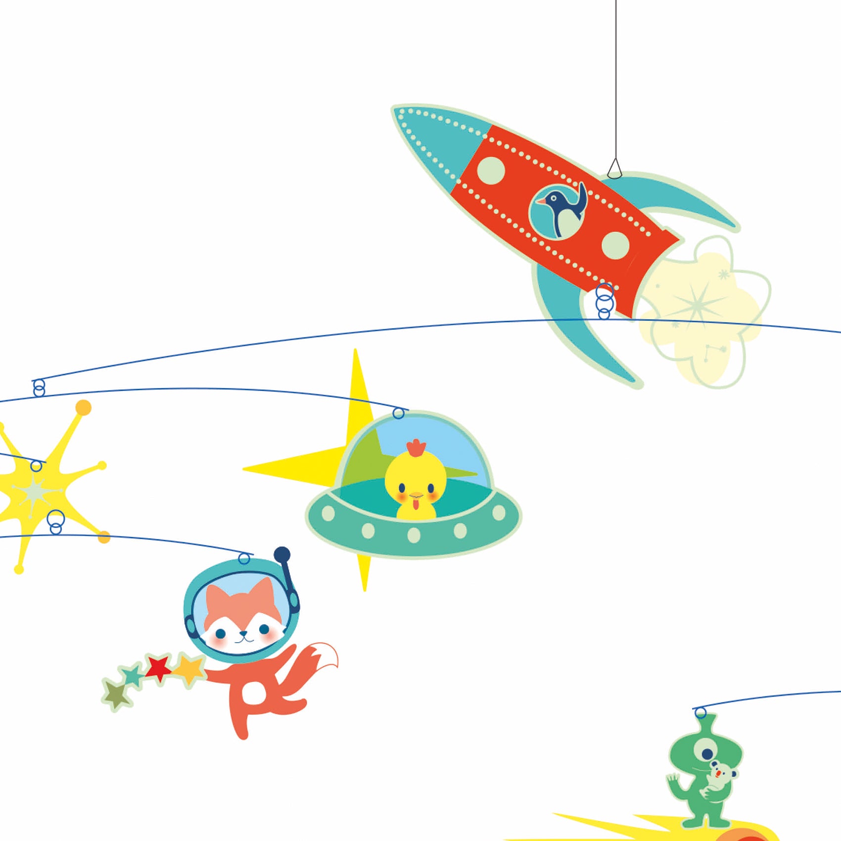 Glow in the Dark Space Mobile - LED Solar System Nursery Decor for Baby Room, Kids Bedroom & Playroom - Perfect for Newborn Gifts & Space Themed Parties