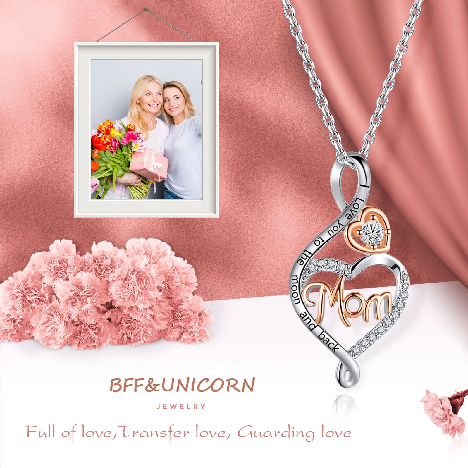 Sterling Silver Mom Nana Grandma Necklace - Elegant Mother's Day & Birthday Jewelry Gift for Women, Wife, Grandma from Daughter or Son | Perfect for Special Occasions, Anniversaries & Heartfelt Surprises