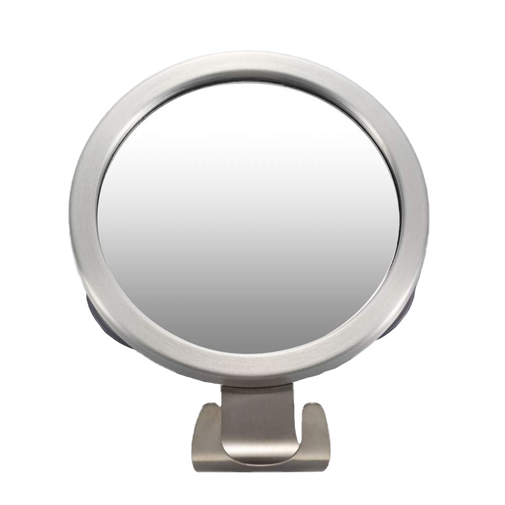 Pink Cabilock Wall Organizer - Anti-Fog Shower Mirror with Suction Cup, Round Aluminum Alloy Vanity Mirror for Bathroom & Shaving | Perfect for Small Spaces, Travel & Daily Grooming