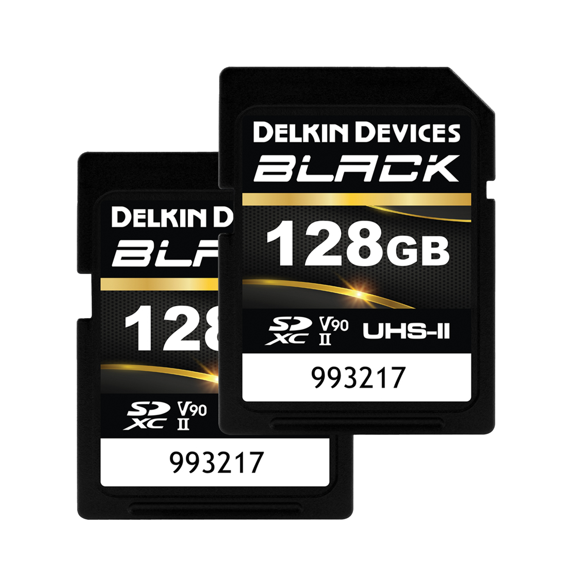 Delkin Devices 128GB UHS-II SDXC Memory Card (2-Pack) - High-Speed Performance for Professional Photography & 4K Video Recording