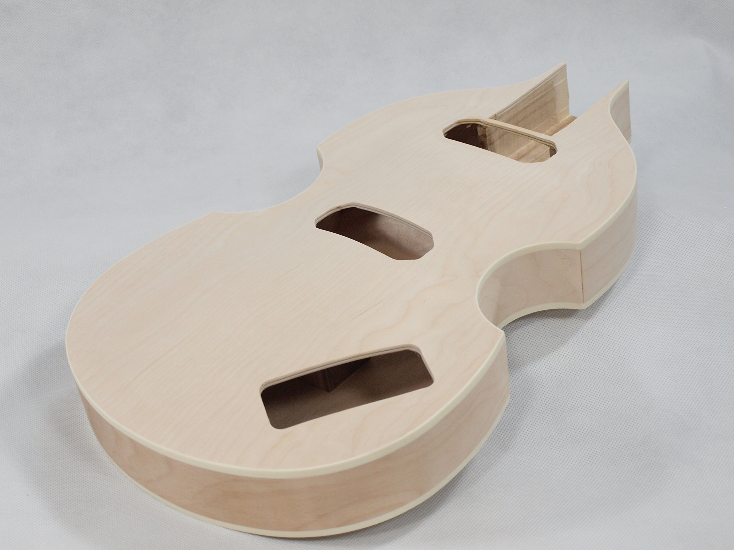 DIY Beatles Style Bass Guitar Kit - Maple Body & Neck - VBK-1 for Beginners & Musicians - Perfect for Home Studio, Live Performances & Music Education