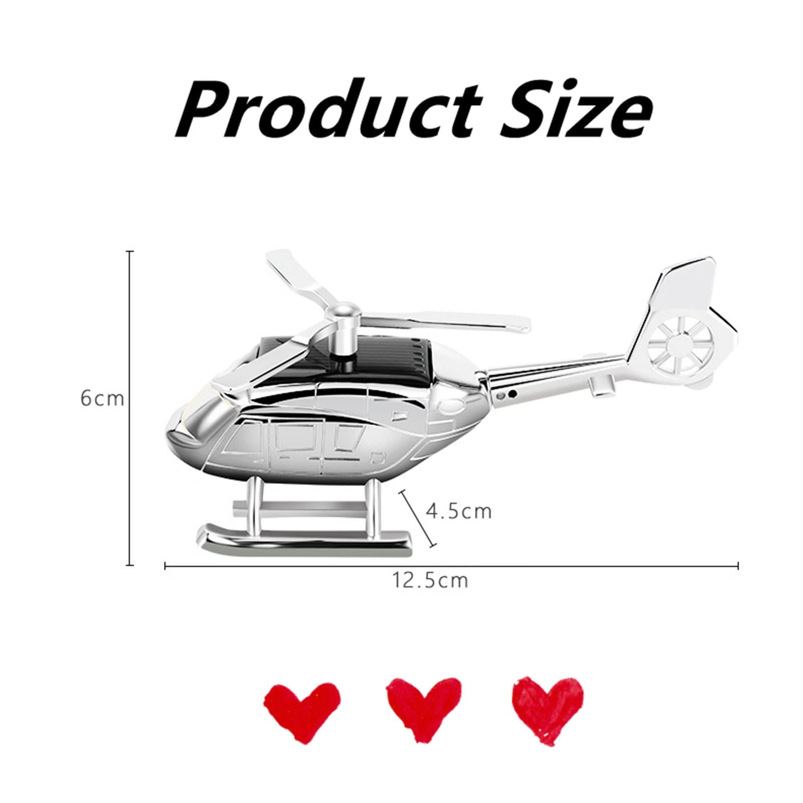 Solar Car Air Freshener - Aromatherapy Helicopter Perfume Diffuser with Fragrance Clip - Car Dashboard Decoration & Auto Interior Ornament for Men & Women - Perfect for Road Trips, Office Commutes & Gifts