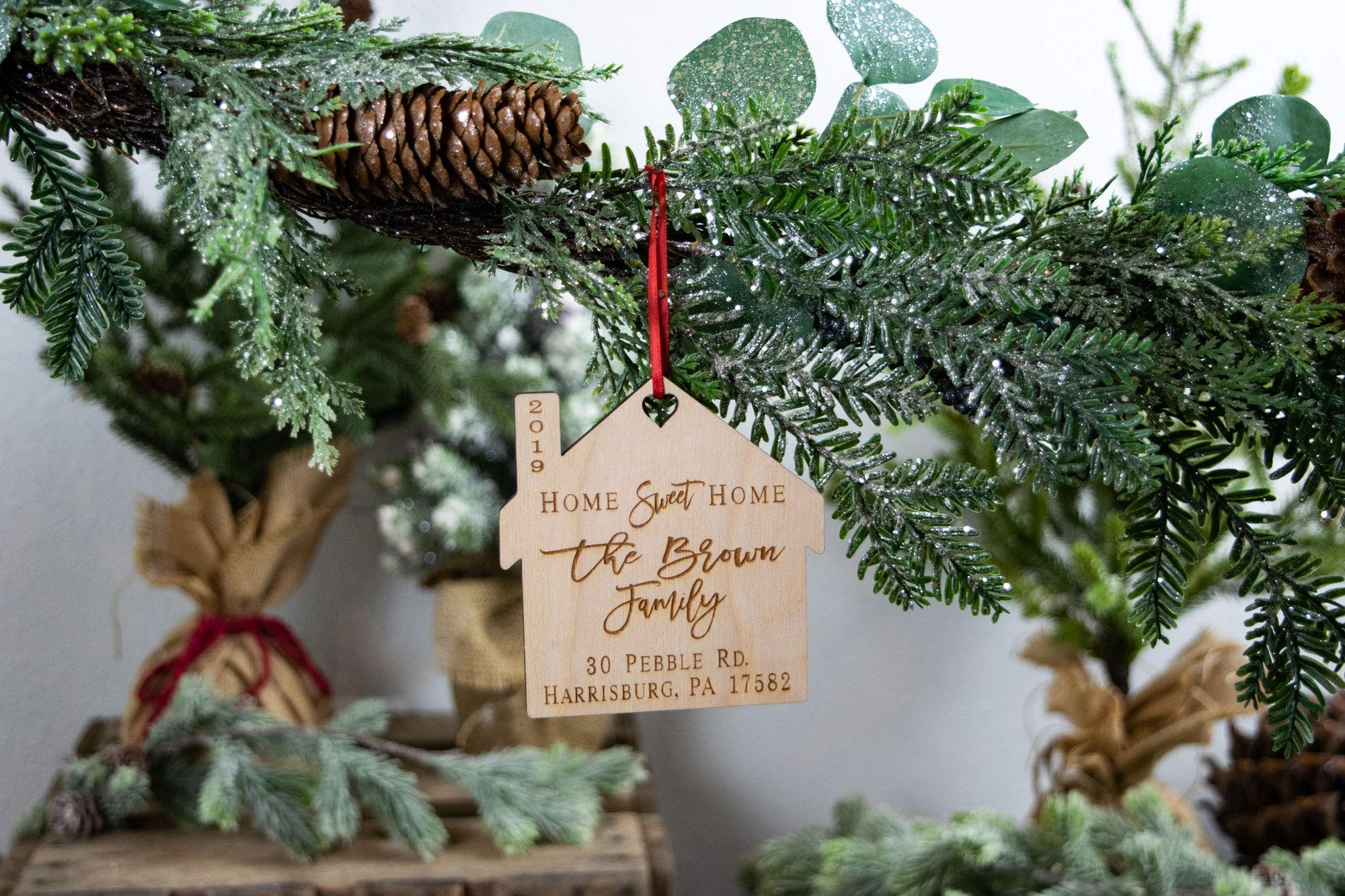 Personalized Housewarming Gift - Custom Home Ornament for New Homeowners, First Home & Real Estate Closing Gift, House Address Keepsake - Perfect for Housewarming Parties & New Home Decor