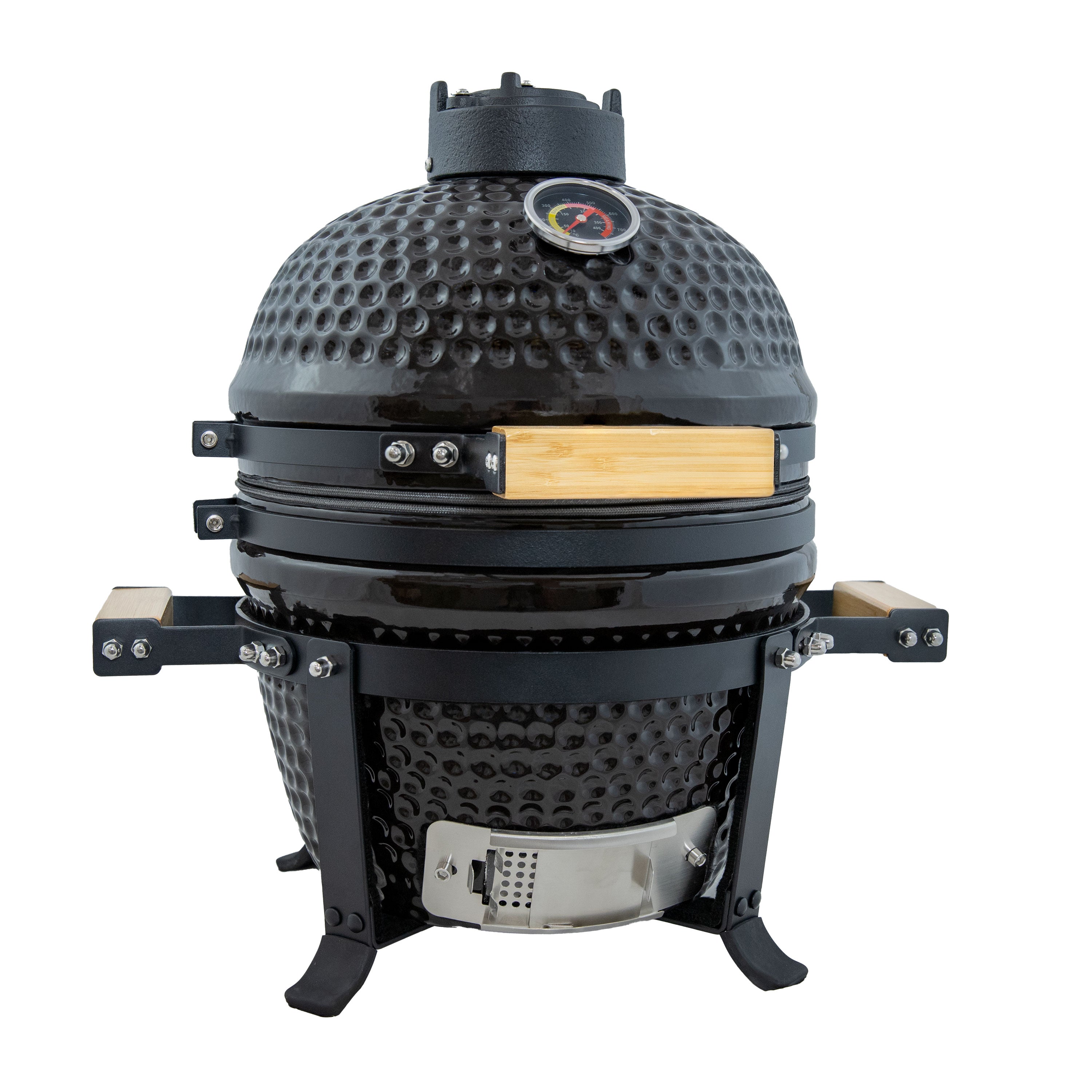 Portable Kamado Charcoal Grill and Smoker with Stand - Outdoor BBQ, Camping & Backyard Cooking - Perfect for Patio, Picnics & Tailgating