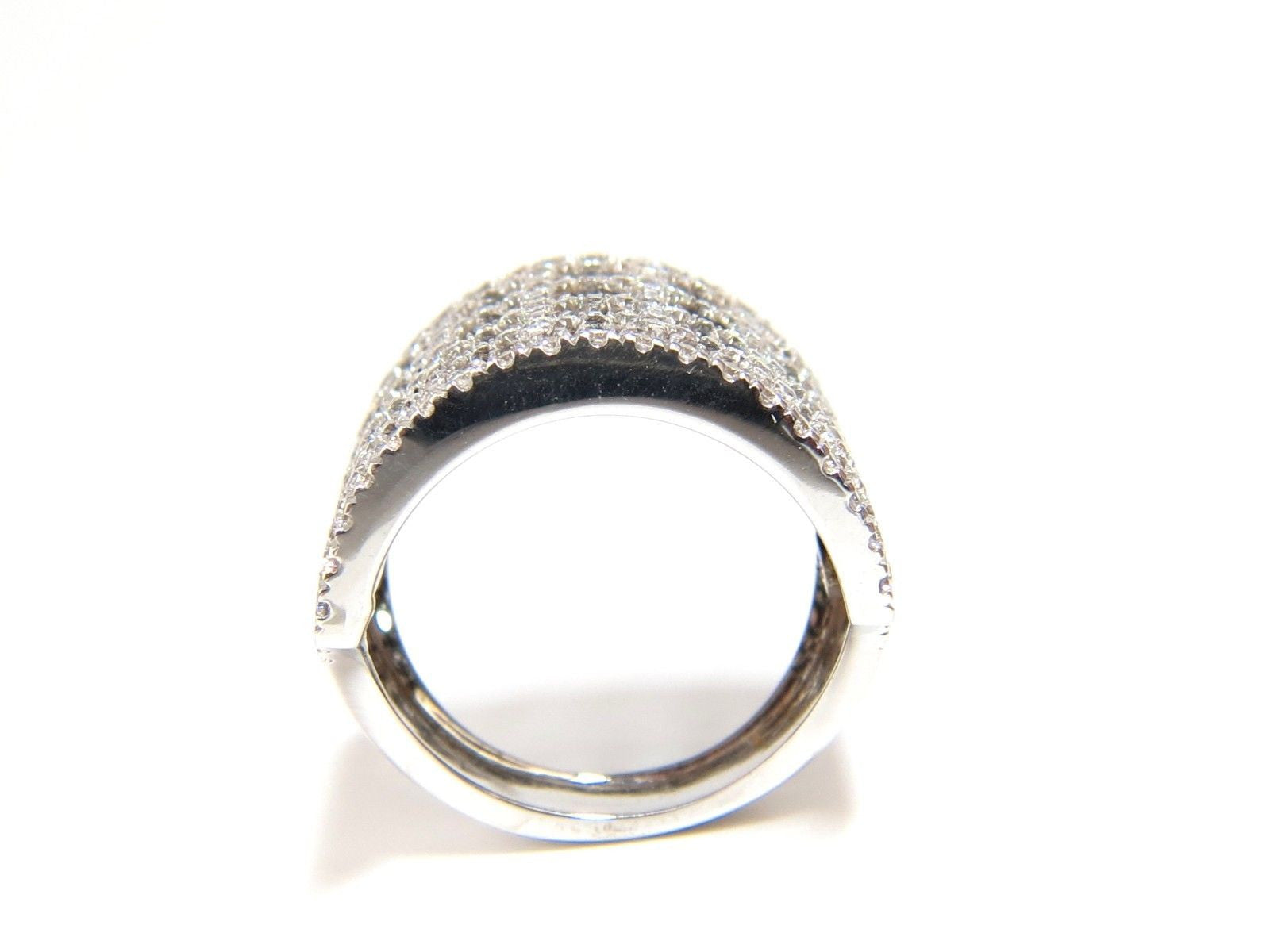 1.82CT Diamond Bead Set Sandwich Black Underlay 3D Grill Band Ring in 18KT Gold - Perfect for Hip-Hop Jewelry, Rappers, and Urban Fashion Accessories