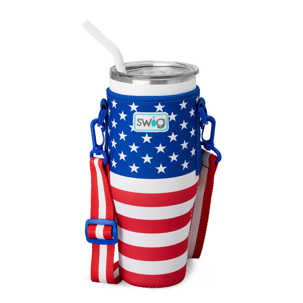 All American Mega Mug Sling 40oz - Large Insulated Tumbler with Handle for Coffee, Tea & Cold Drinks - Perfect for Camping, Travel & Outdoor Adventures