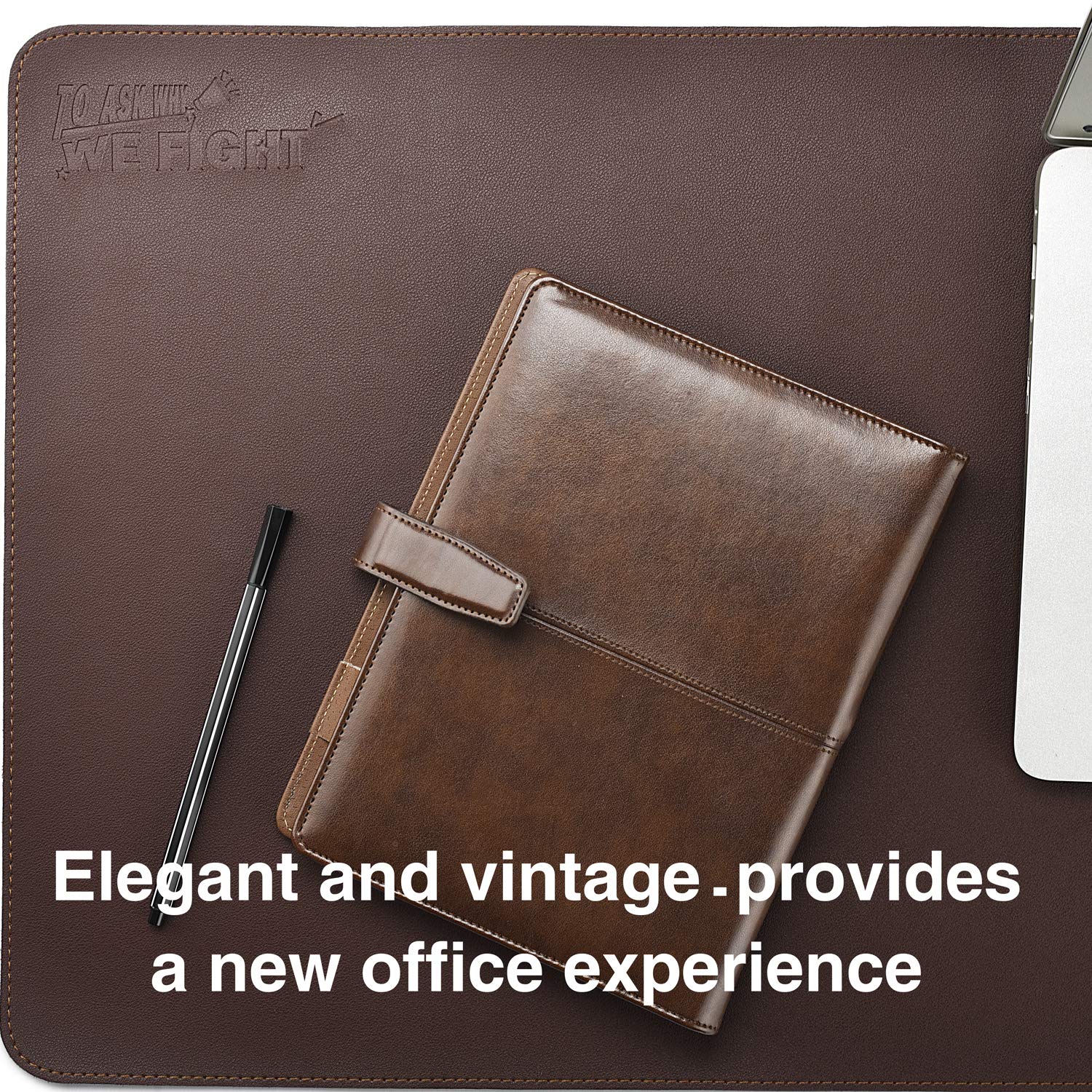 Premium PU Leather Desk Pad - Waterproof & Ultrathin Office Desk Protector (31.2