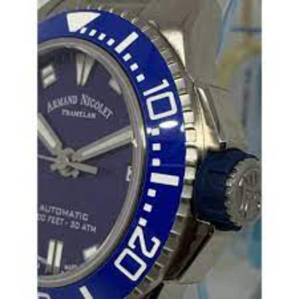ARMAND NICOLET A481AGU BU MA2481AA Men's Luxury Automatic Watch - Elegant Stainless Steel Case & Sapphire Crystal - Perfect for Business, Formal Events & Daily Wear