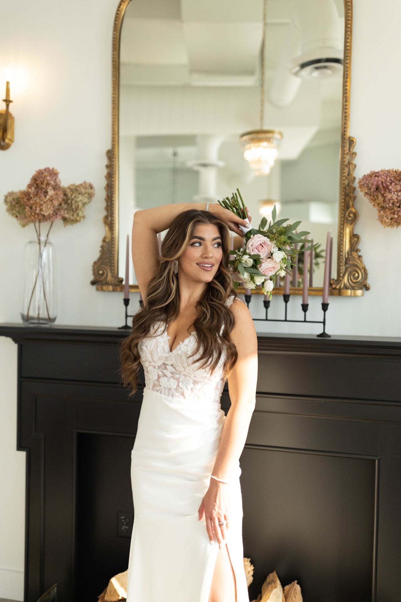 Aubrie Stella York Wedding Dress – Elegant Lace Bridal Gown for Church Ceremony & Romantic Outdoor Weddings