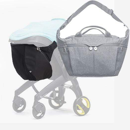 Doona Snap-On Storage & All-Day Diaper Bag in Grey Storm - Perfect for Baby Essentials On-the-Go, Travel, and Daily Outings