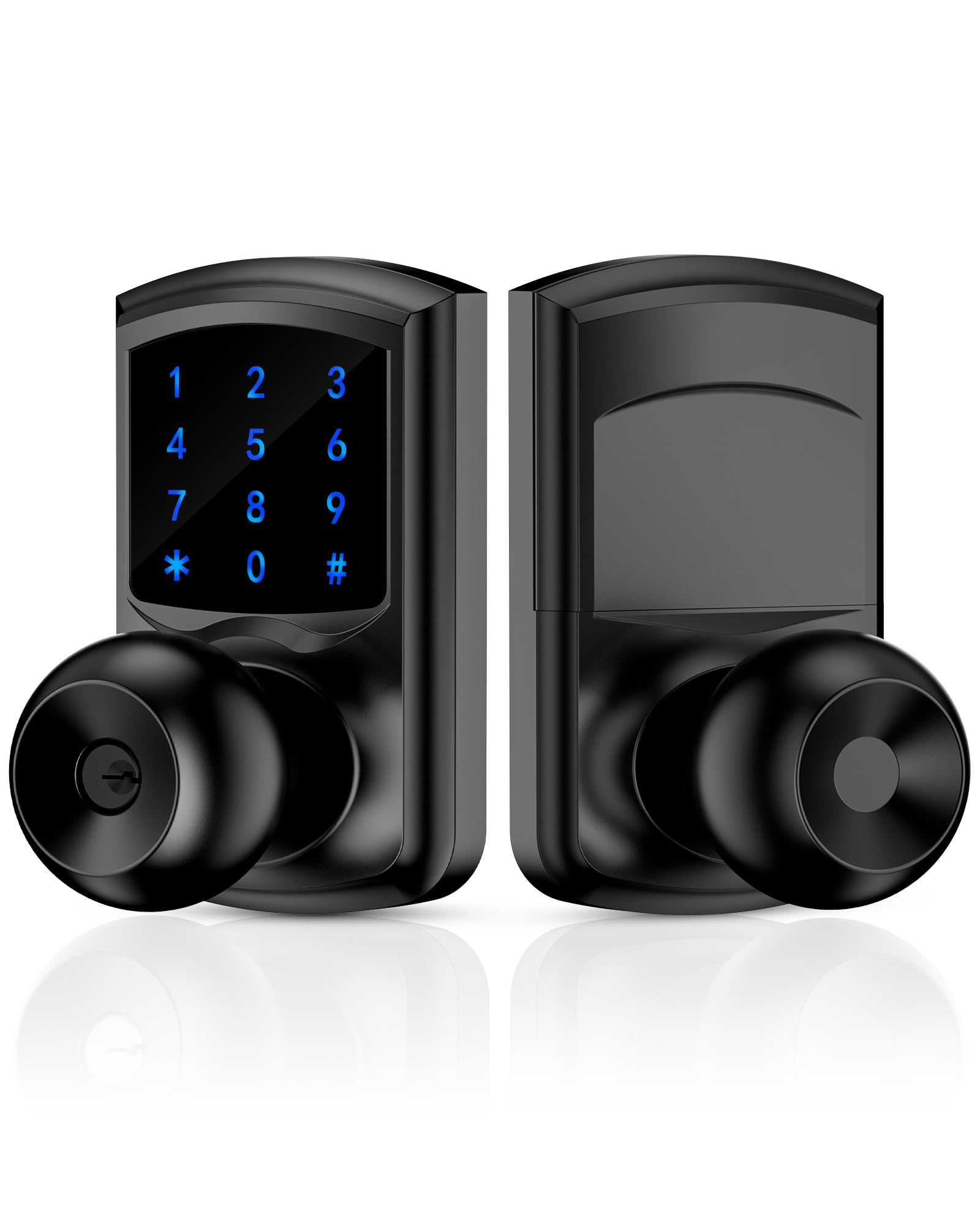 HIDALIFE Smart Keyless Entry Door Lock - Touchscreen Keypad with Anti-Peep Password, Auto-Lock & Easy Installation - Matte Black Digital Door Handle for Home, Office & Apartment Security (Perfect for Front Door Access Control & Vacation Rental Properties)