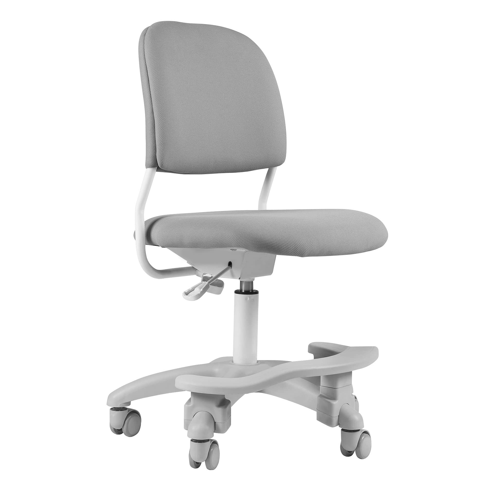 Ergonomic Kids Desk Chair - Adjustable Height & Seat Depth with Detachable Footrest & Lumbar Support - Grey Study Chair for Children's Bedroom, Homeschool & Online Learning (Includes Chair Slipcovers)