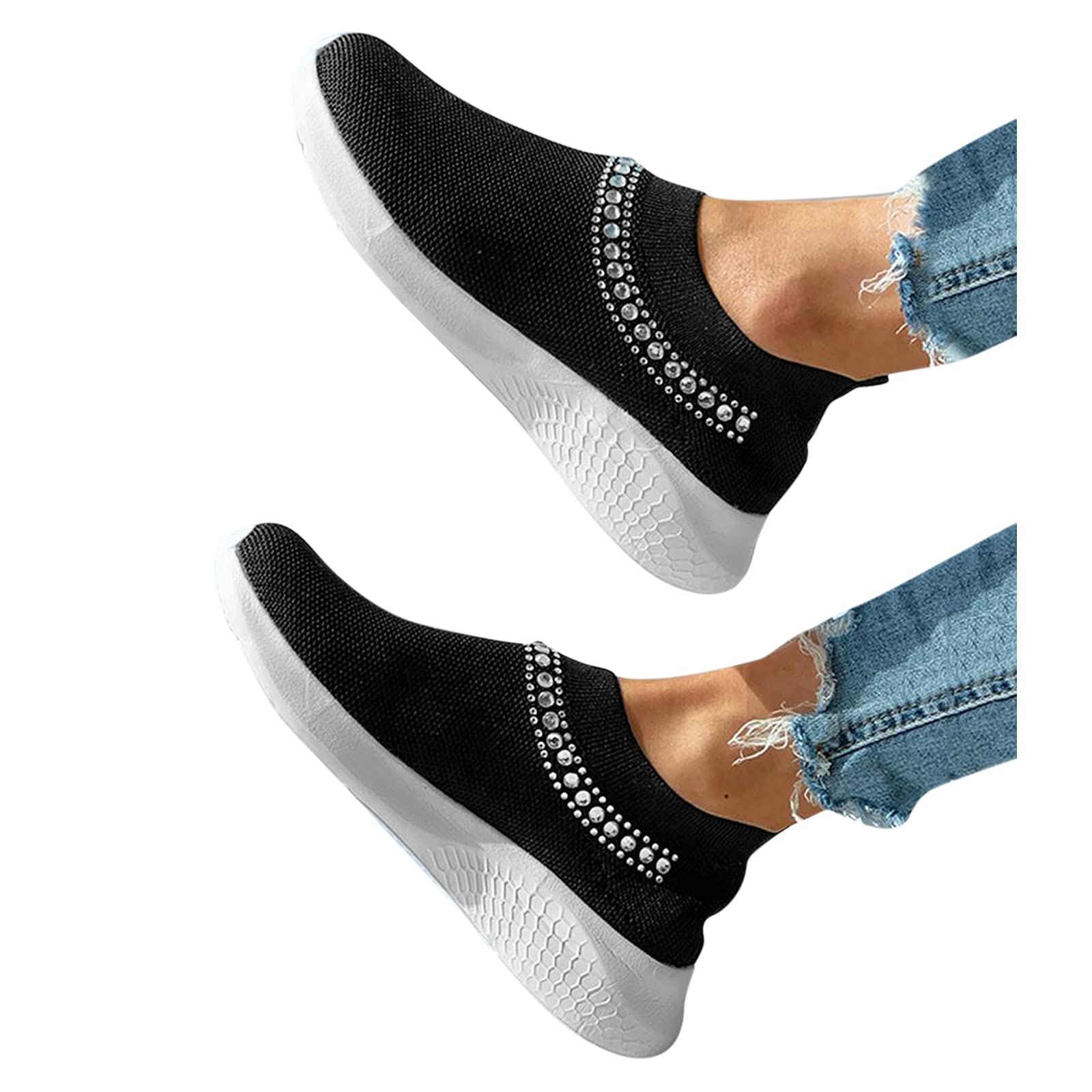 **AODONG Women's Slip-On Walking Shoes - Lightweight Mesh Tennis Sneakers for Running, Casual & Athletic Wear - Perfect for Walking, Jogging & Everyday Comfort**