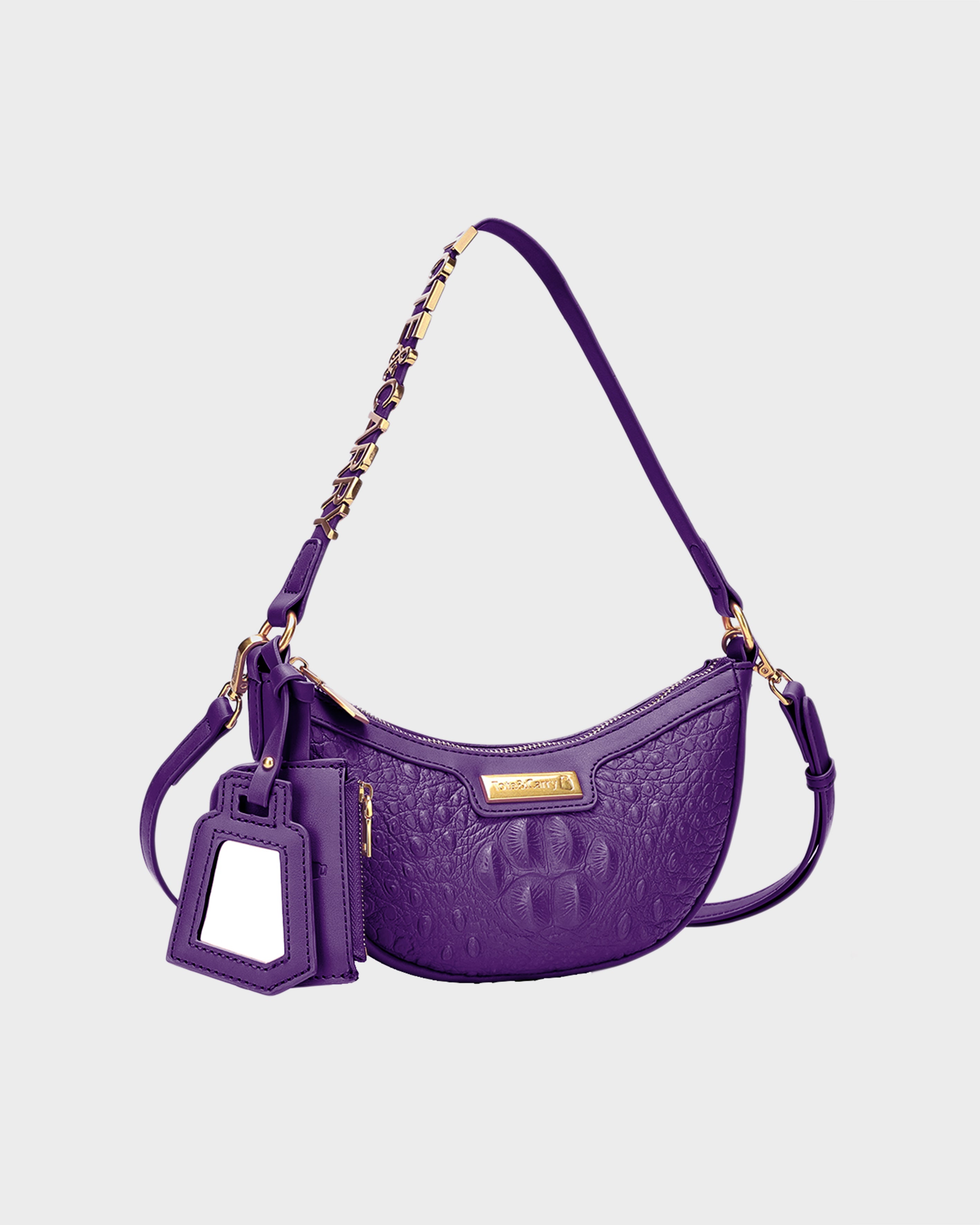 Stylish Purple Shoulder Purse for Women - Trendy Crossbody Bag for Daily Use, Travel & Shopping