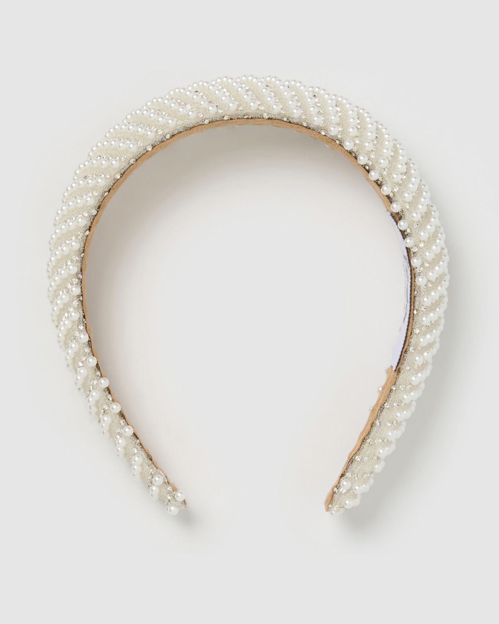 Izoa Aubrey Headband for Women - Soft Stretchy White Hair Band for Workouts, Yoga, Running & Everyday Use