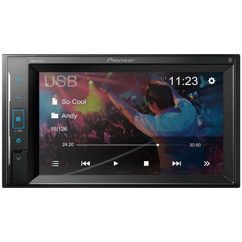 Pioneer DMH 241EX Digital Multimedia Car Receiver - Bluetooth, Apple CarPlay & Android Auto - No CD Player | Perfect for Hands-Free Calling, Music Streaming & Navigation in Your Vehicle