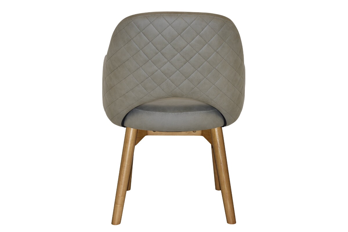 EZ Hospitality Cairo Indoor Armchair with Light Oak Timber Base - 4-Leg Modern Dining Chair for Living Room, Bedroom & Office
