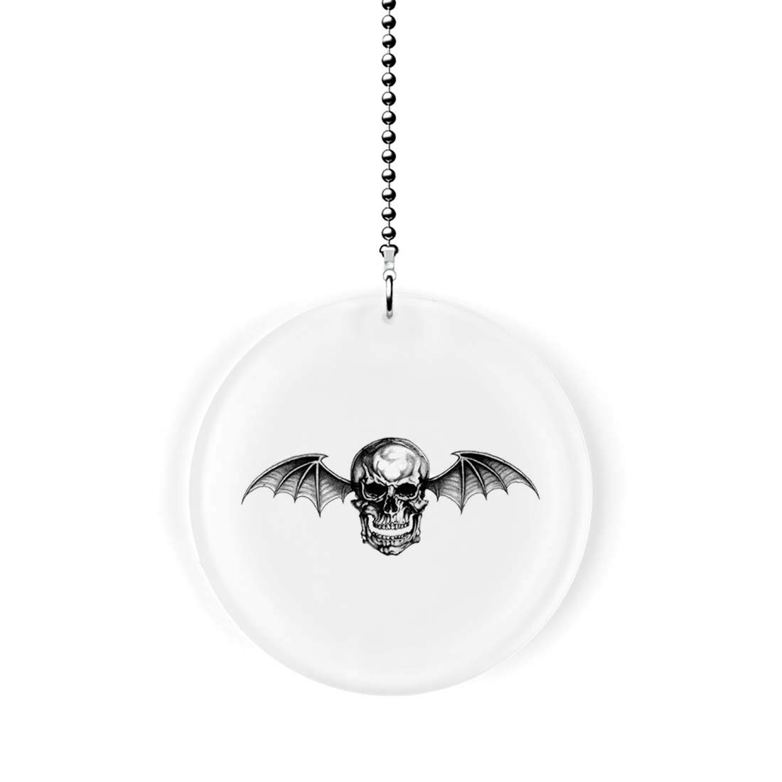 Gothic Winged Skull Ceiling Fan Pull Chain - Vintage Horror Decor for Home, Bar, and Halloween Party Accessories