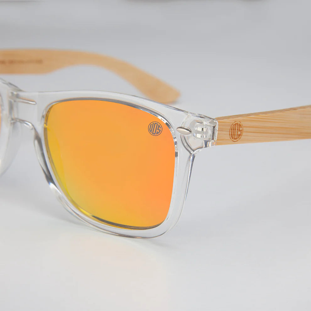 KUTA XL Orange Mirror Sunglasses - Polarized UV Protection for Men & Women - Perfect for Beach, Driving, and Outdoor Activities