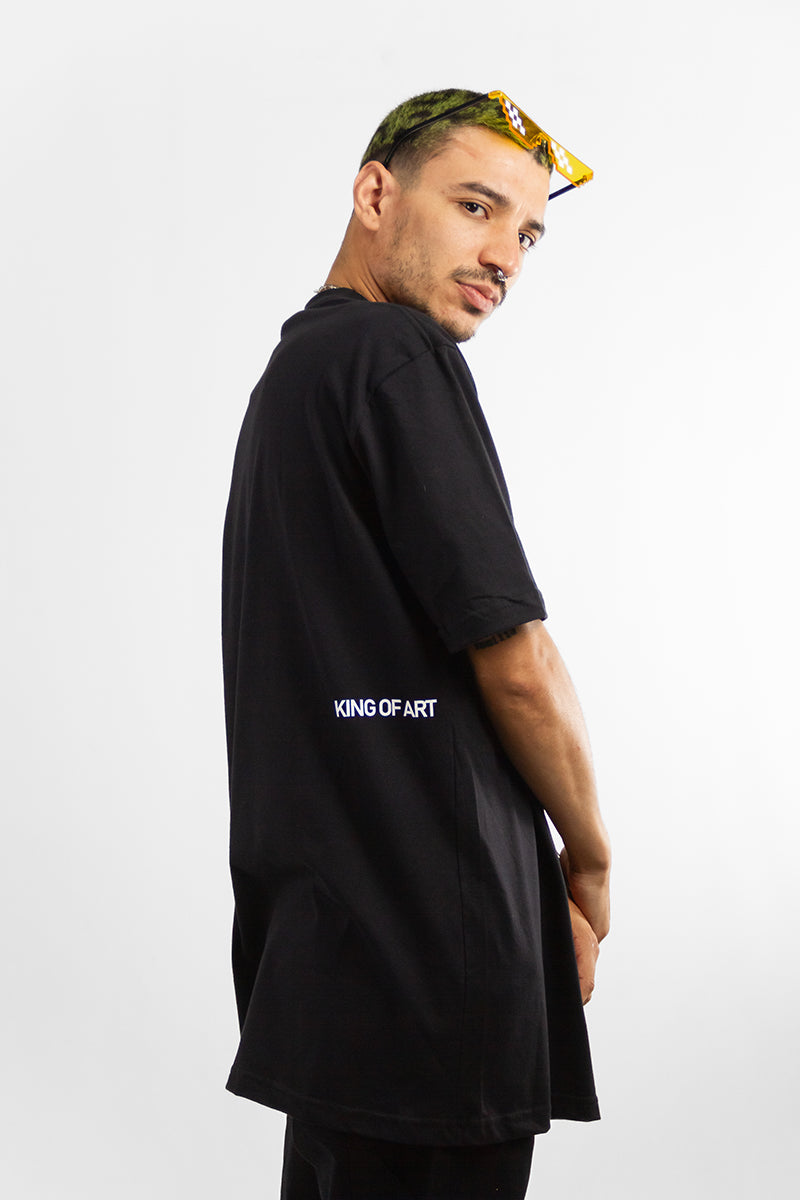 King Of Art Urban T-Shirt for Men - Black Z7 - Stylish Casual Wear for Street Fashion & Everyday Outfits