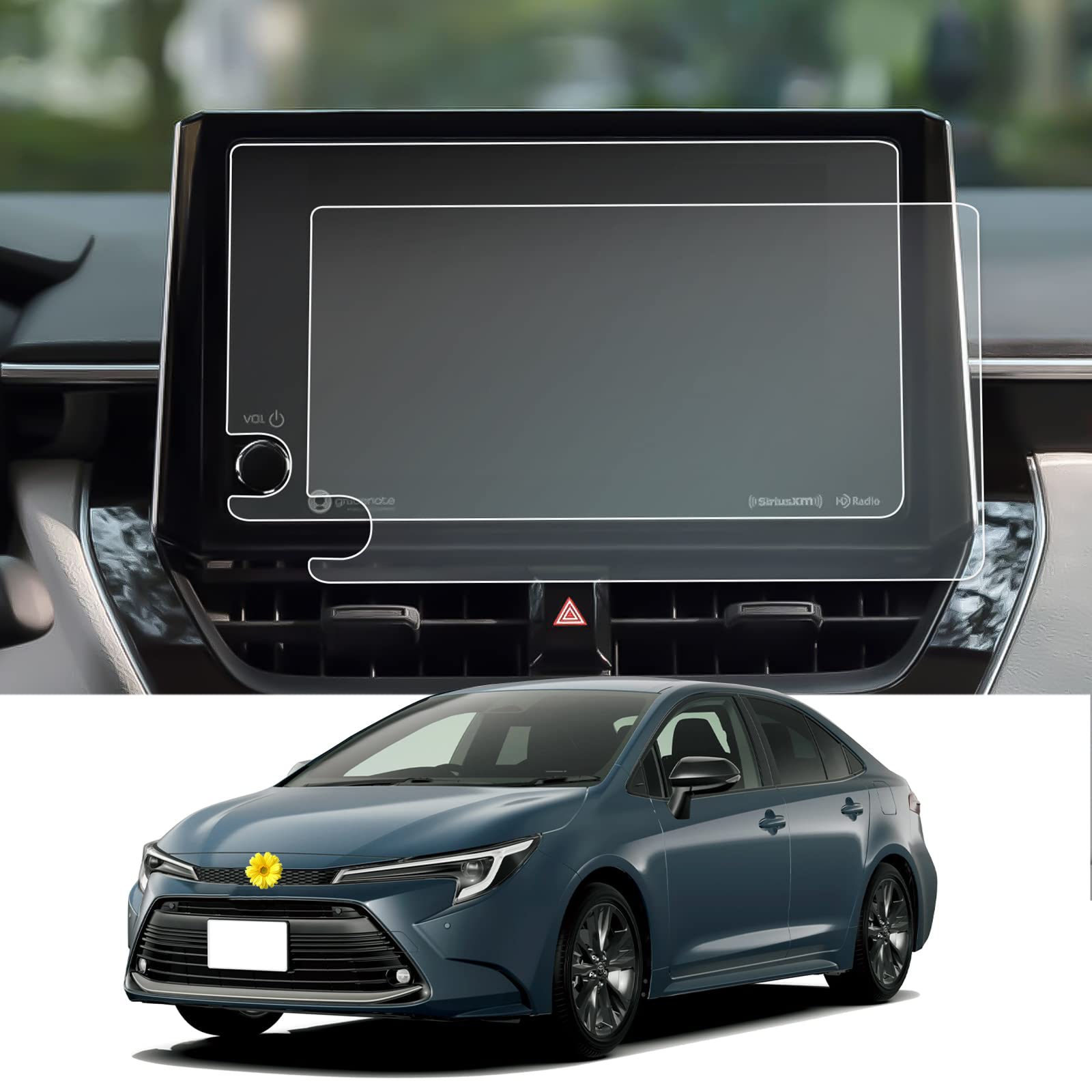 2-Pack HD Clear Screen Protector for 2023-2025 Toyota Corolla & Corolla Cross | 8