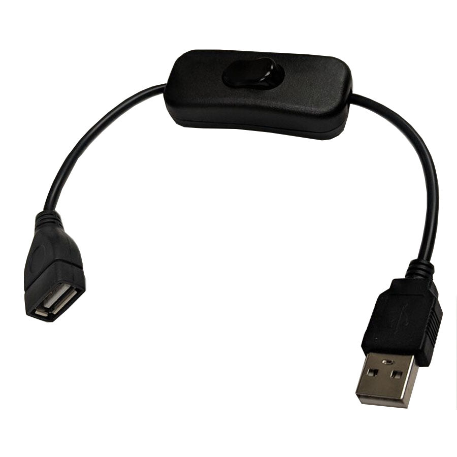 USB Cable Male to Female with On/Off Switch Toggle - 11 inch/28cm - Perfect for Computer Accessories, DIY Projects & Power Control Applications