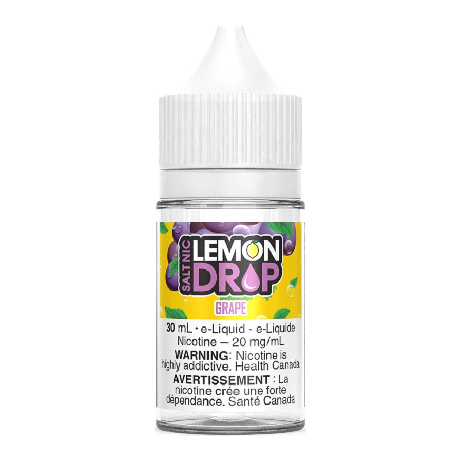 Premium Lemon Drop Salt E-Liquid - Grape Flavor 30ml for Refillable Vape Pods | Smooth & Sweet Nicotine Vape Juice for All-Day Vaping