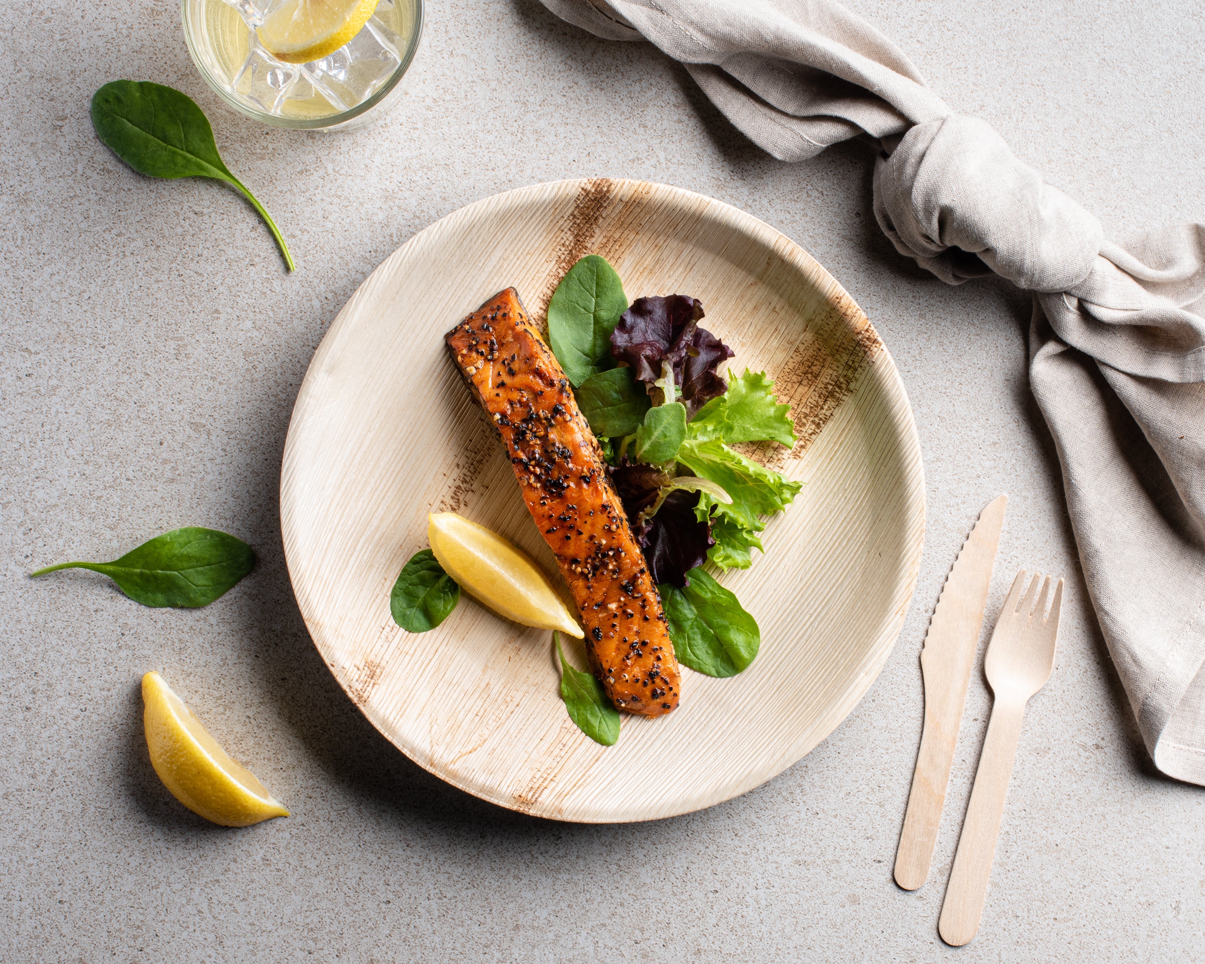 Eco-Friendly 10 Pack Disposable Palm Leaf Plates - 100% Natural, Compostable & Biodegradable - Perfect for Parties, Picnics & Sustainable Dining