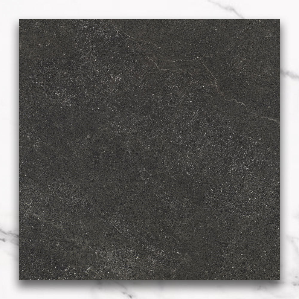 Premium Charcoal 300x300mm Matte Marble Look Porcelain Tile - Elegant Flooring for Living Room, Kitchen & Bathroom Renovations