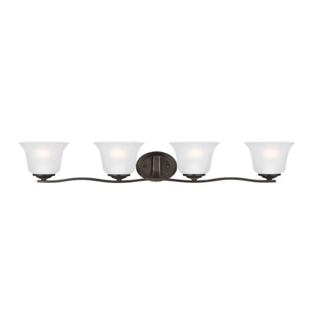 Hanover 4-Light Bathroom Vanity Light Fixture - Modern LED Vanity Mirror Lighting for Makeup & Shaving - Perfect for Bathroom, Dressing Room & Bedroom Vanity Areas