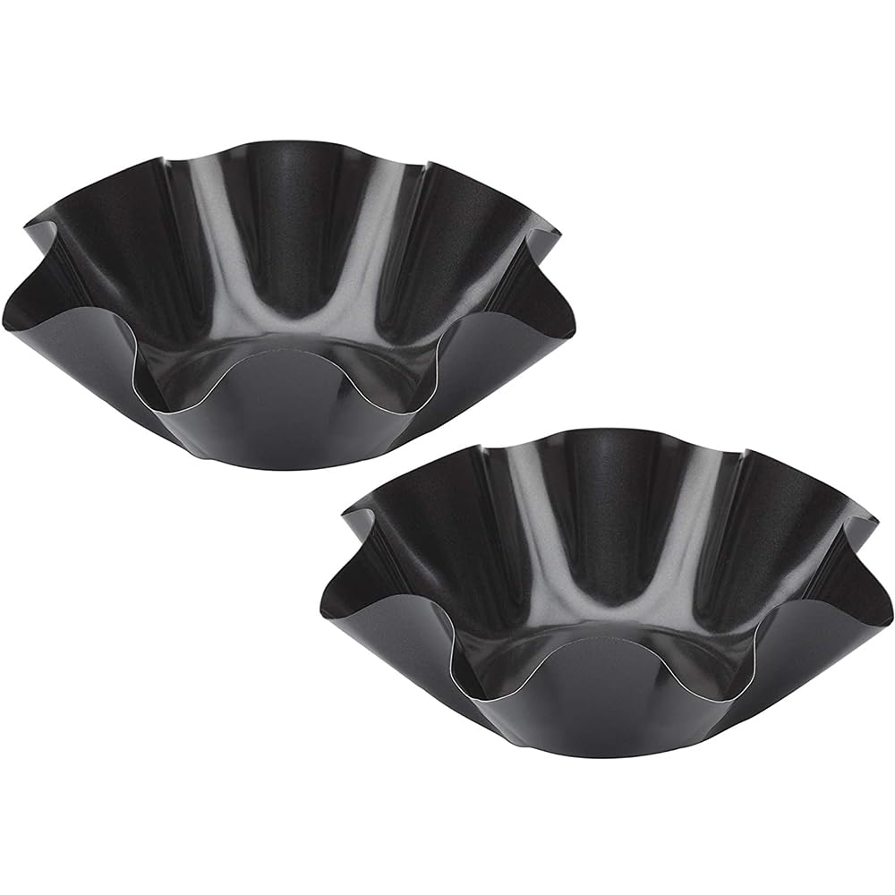 HIC Non-Stick Carbon Steel Tortilla Bowl Maker Set of 2 - Perfect for Tostadas, Tacos & Nachos - Ideal for Home Kitchen, Party Snacks & Mexican Cuisine