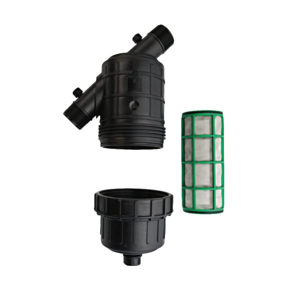 Netafim SF100 155 Inline/WYE Filter 1 Inch MIPT Plastic Black 155 Mesh - Drip Irrigation System, Garden Watering, Agricultural Filtration