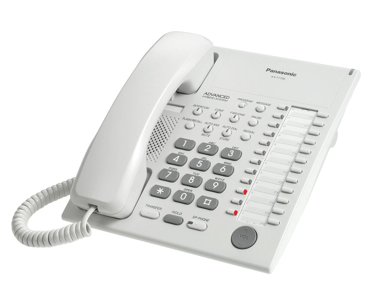 Panasonic KX-T7720 Corded Office Telephone - White | Reliable Business Phone with Caller ID & Speakerphone | Perfect for Small Offices, Home Offices & Reception Desks