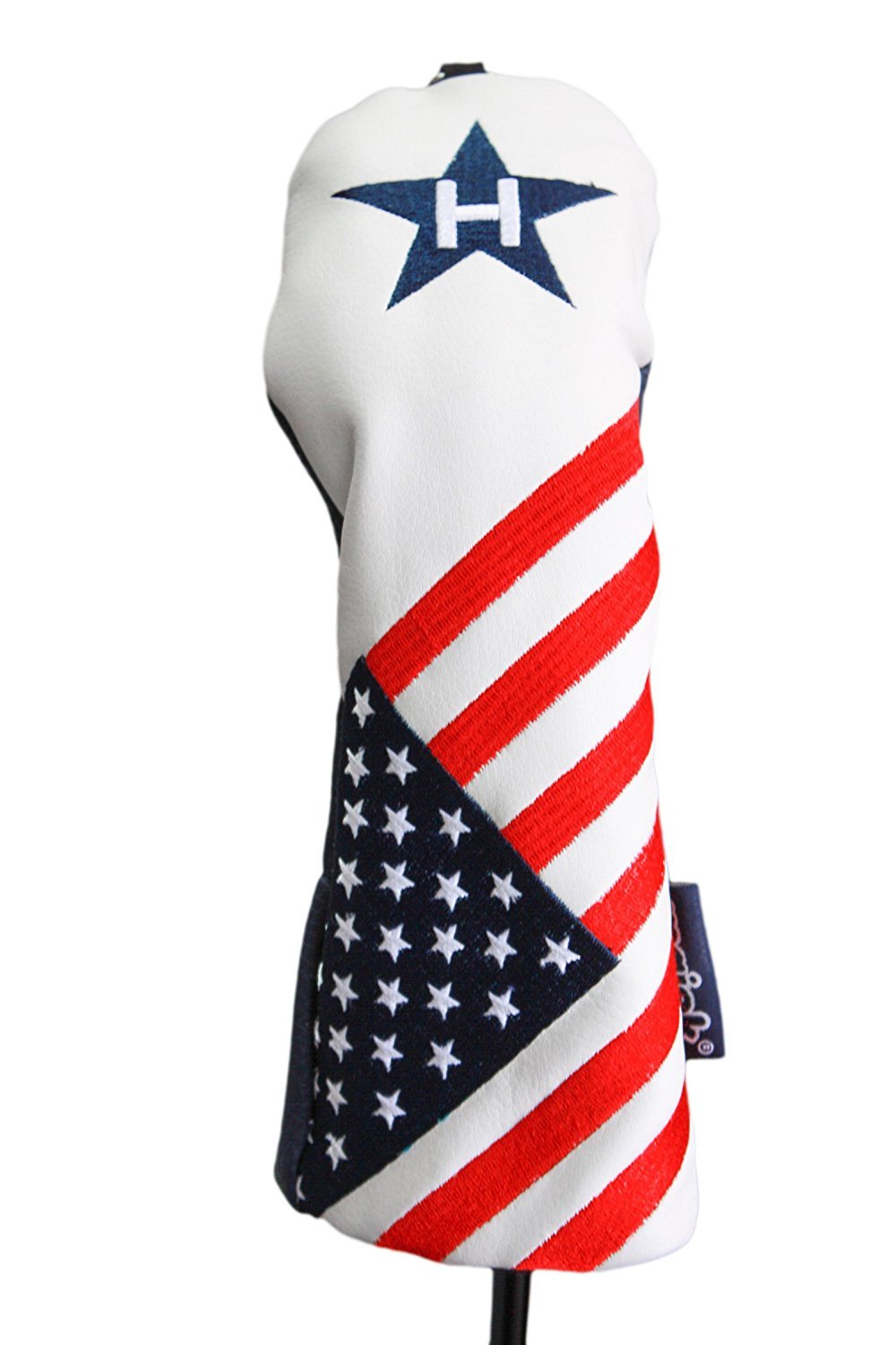 Patriotic Vintage Retro Golf Headcovers for Fairway Woods & Hybrids - USA Flag Design Fits 3, 5, X, H Clubs - Perfect for Patriotic Golfers & Independence Day Tournaments