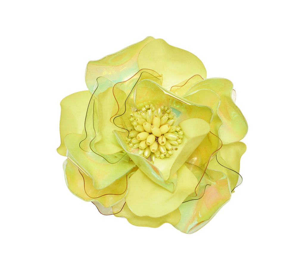 Elegant Citron Gardenia Napkin Rings - Set of 4 for Wedding, Dinner Party & Holiday Table Decor