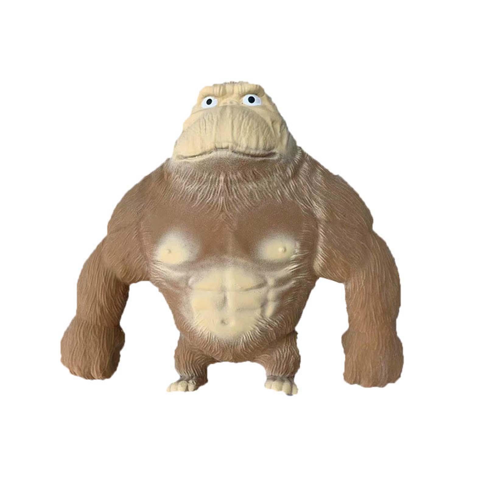 Stress Relief Squeeze Monkey Toy - Stretchy Gorilla Figure Squishy Toy for Kids & Adults - TikTok Viral Sensory Fidget Toy - Perfect for Anxiety Relief, Office Desk & Travel Relaxation