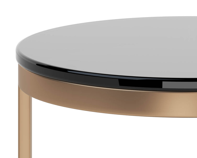 Benjamin End Table - Antique Brass Finish - Stylish Nightstand for Living Room, Bedroom, or Office Decor