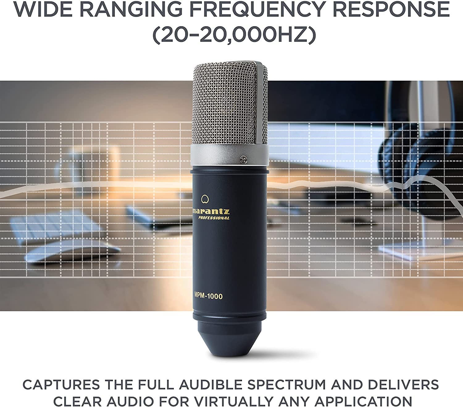 Professional Recording Studio Bundle - M-Audio AIR 192|4 USB Audio Interface, HDH40 Studio Headphones & Marantz MPM-1000 XLR Mic for Podcasting, Voiceovers & Music Production