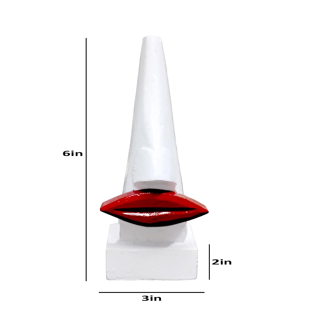 Stylish White Eyeglass Holder with Red Lip Design - Desktop Organizer for Glasses, Sunglasses & Reading Glasses - Perfect for Office, Home & Travel - Keep Eyewear Safe on Desk, Nightstand or Suitcase - Ideal for Work, Bedroom & Vacation Organization
