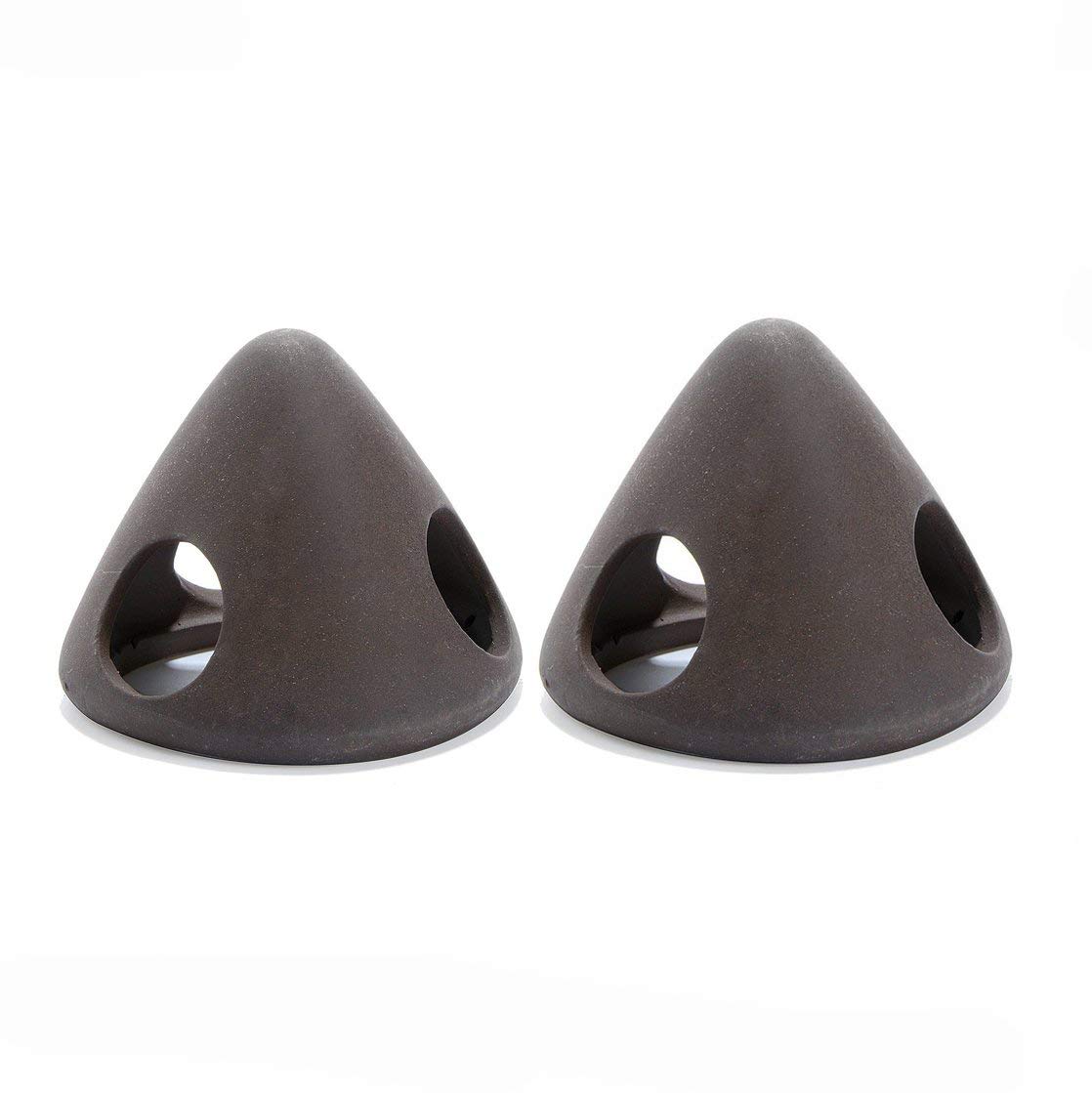 2 Pack Aquarium Decor Ceramic Triangle Cave - Betta Fish Tank Hideout for Breeding & Shelter - Perfect for Small Fish Tanks, Shrimp Tanks & Nano Aquariums