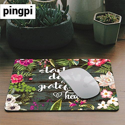 Custom Gaming Mouse Pad with Non-Slip Rubber Base - Personalized Wood Design with Inspirational Sayings - Perfect for Office, Home & Gaming Setup