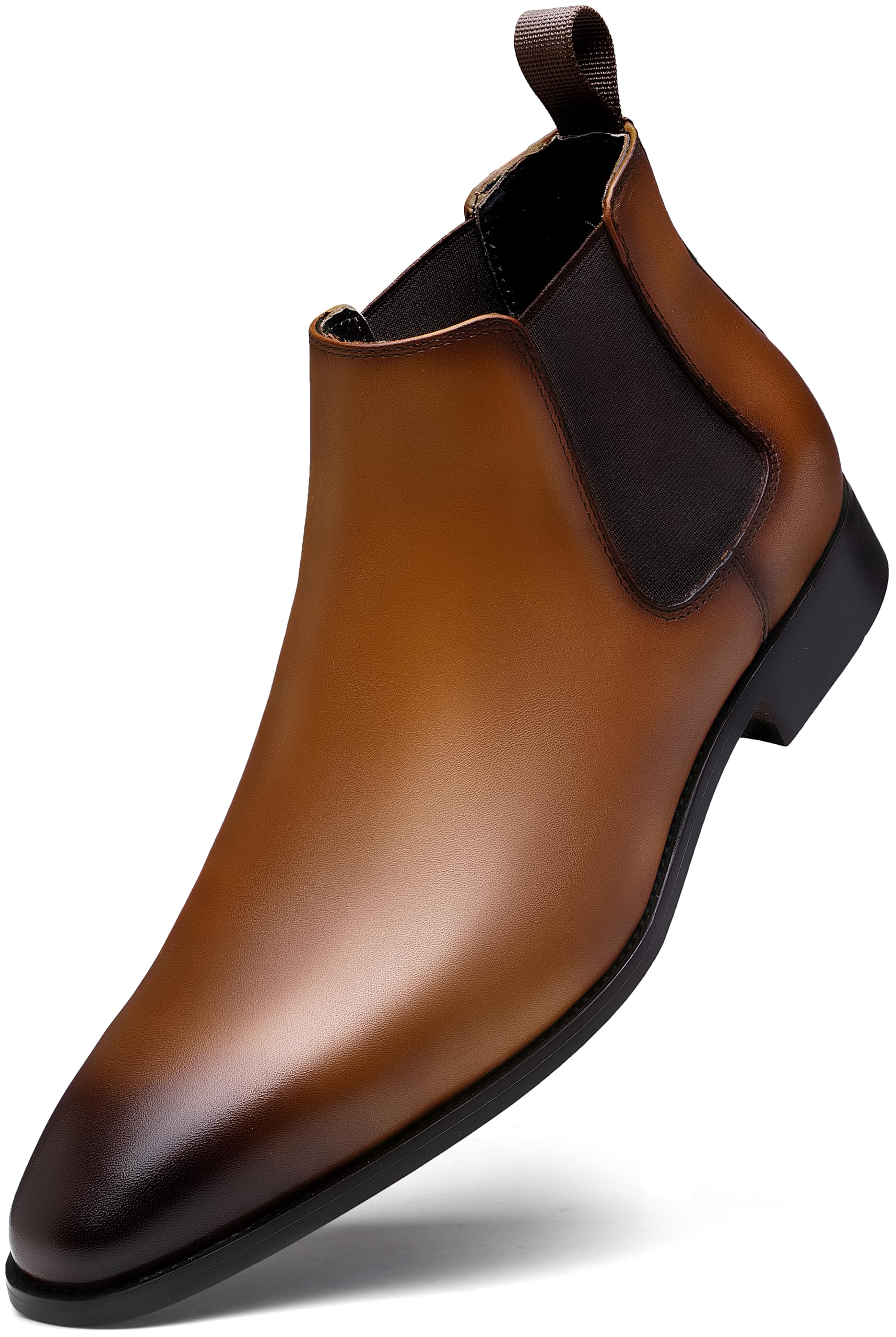 Jousen Men's Chelsea Boots - Polished Leather Dress Boots, Stylish Classic Retro Slip-On Boots for Men | Perfect for Office, Casual Wear & Night Out