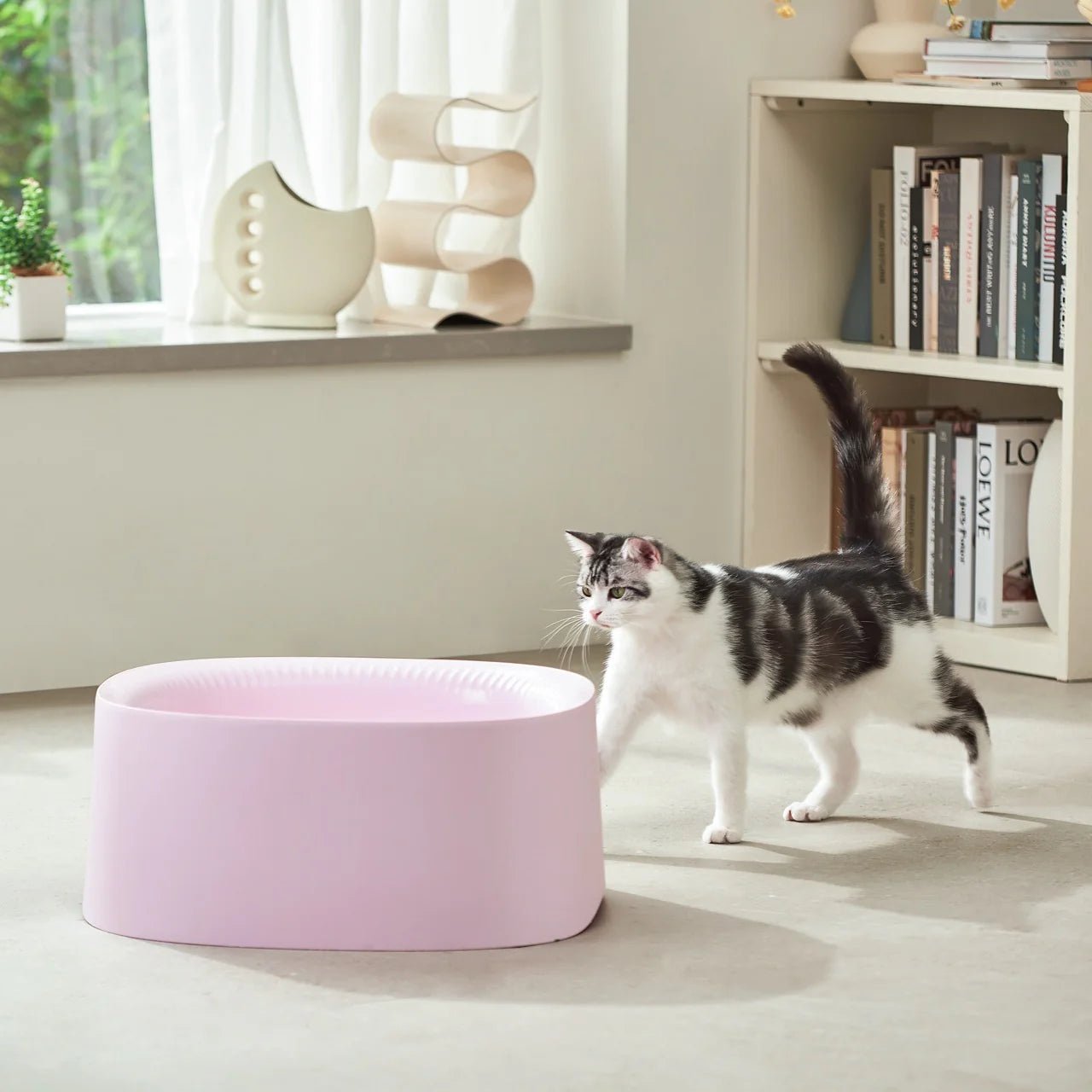 Macaron XL Cat Litter Box with High Walls & Scoop - Extra Large Covered Litter Box for Odor Control - Perfect for Large Cats & Multi-Cat Households