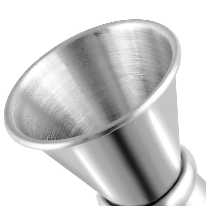 BarConic® Premium Stainless Steel Japanese Style Cocktail Jigger - 15ml & 30ml Dual Measuring Cup for Bartenders, Home Mixology, and Professional Bar Use